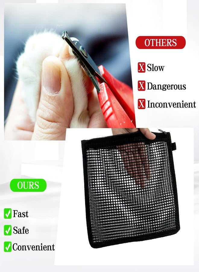 Klmnop 2 Pcs Sugar Glider Nails Trimming Pouch, Sugar Glider Bonding Pouch Mesh, Trim Bag for Ferrets Guinea Pig Rat(Black) - Image 4